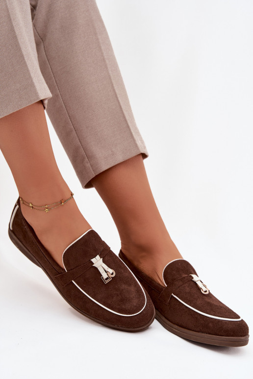 Moccasins Loafers Women's Eco Suede Brown Darwen