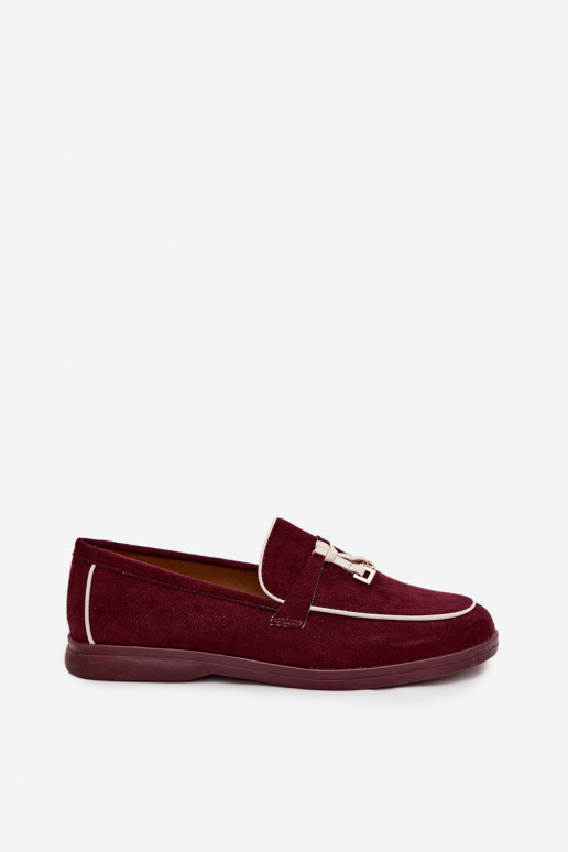 Moccasins Loafers Ladies Eco Suede Bordeaux Darwen