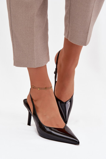 Patent Leather Pumps on Heel Black Phelia
