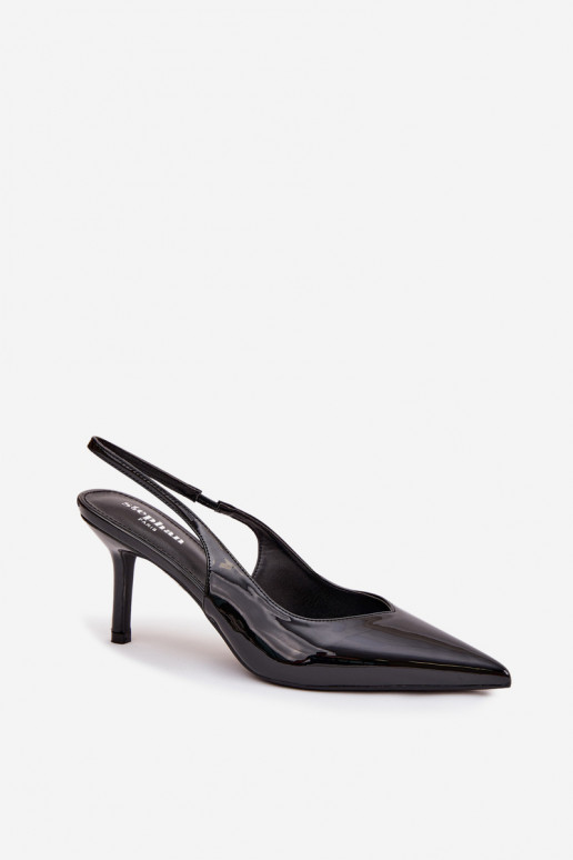 Patent Leather Pumps on Heel Black Phelia