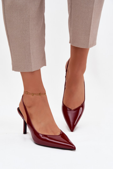 Patent Leather Pumps on High Heel Bordeaux Phelia