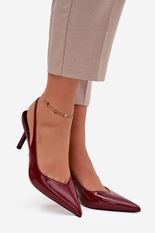 Patent Leather Pumps on High Heel Bordeaux Phelia