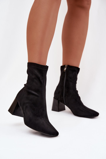 Women's Ankle Boots with Heel Made of Eco Suede Olianne 2
