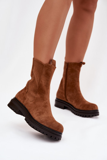 Women's Chelsea Boots With Zip Camel Julienne 2