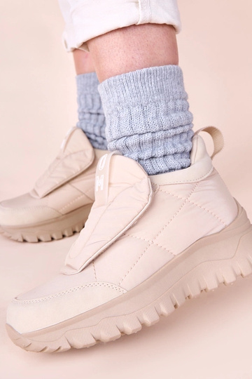 Beżowe śniegowce damskie... 2