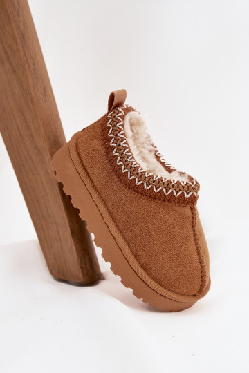 Children's Snow Boots With Embroidery Camel Prina 2