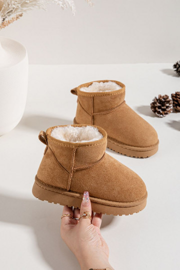 Children's Youth Snow Boots Lined with Fleece Camel Mireya