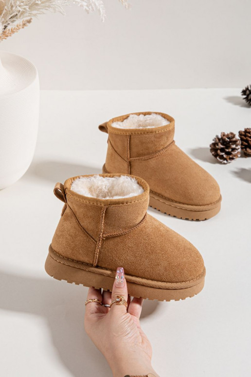 Children's Youth Snow Boots Lined with Fleece Camel Mireya