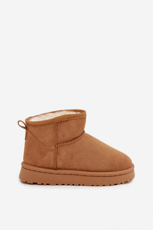 Children's Youth Snow Boots Lined with Fleece Camel Mireya