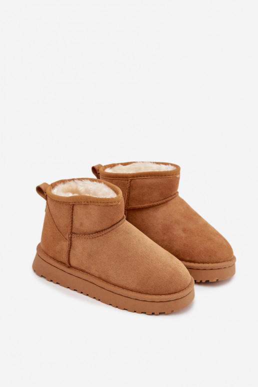 Children's Youth Snow Boots Lined with Fleece Camel Mireya