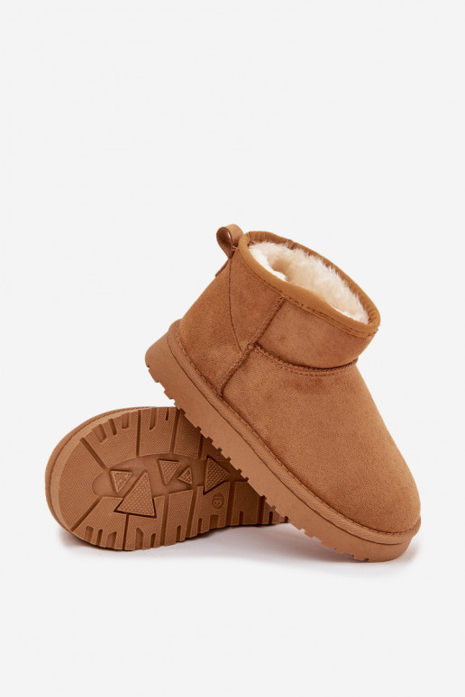 Children's Youth Snow Boots Lined with Fleece Camel Mireya