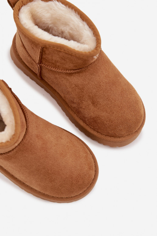 Children's Youth Snow Boots Lined with Fleece Camel Mireya