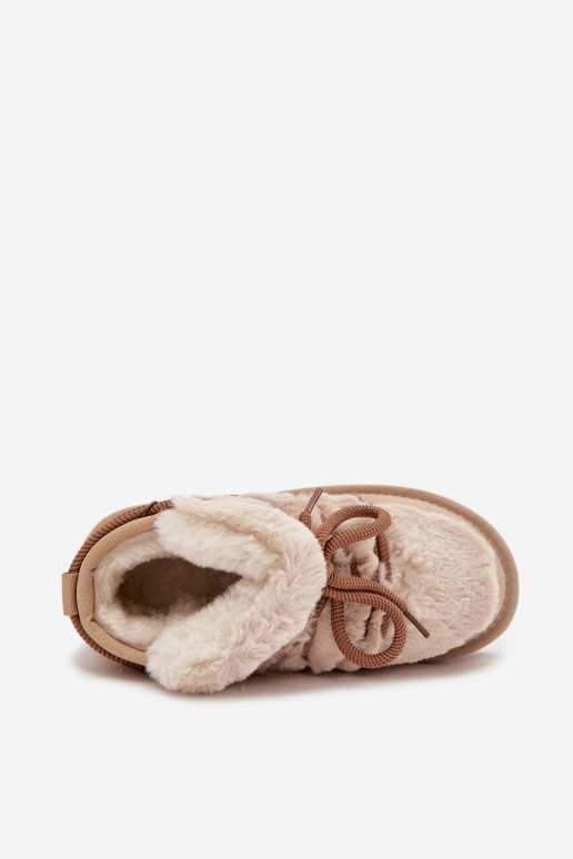 Children's Youth Snow Boots With Fur D Franklin DFSH370011 Beige
