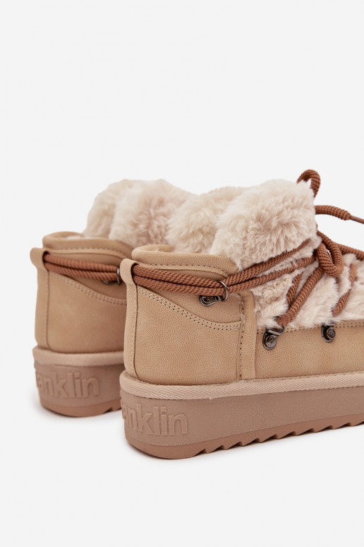 Children's Youth Snow Boots With Fur D Franklin DFSH370011 Beige
