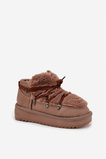 Children's Youth Snow Boots With Fur DFranklin DFSH370011 Brown
