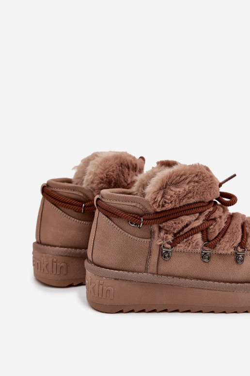 Śniegowce Dziecięce MłodzieżowewithFuterkiem D.Franklin DFSH370011 Brązowe