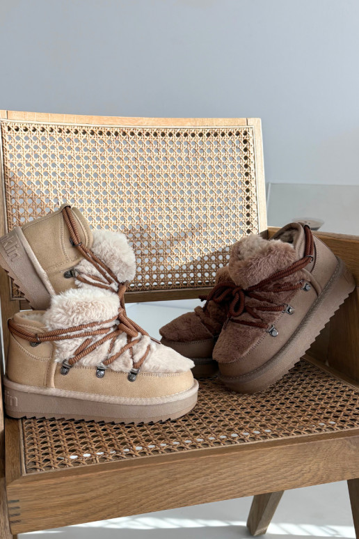 Children's Youth Snow Boots With Fur DFranklin DFSH370011 Brown