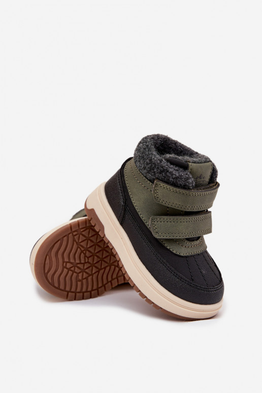 Children's Winter Shoes Snow Boots with Velcro Green-Black Darlene