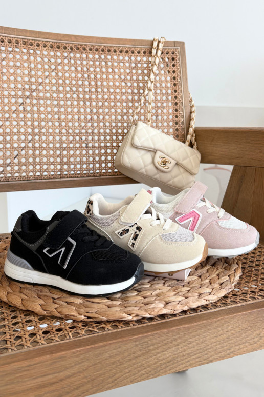 Children's Sports Sneakers with Velcro Beige Galisse