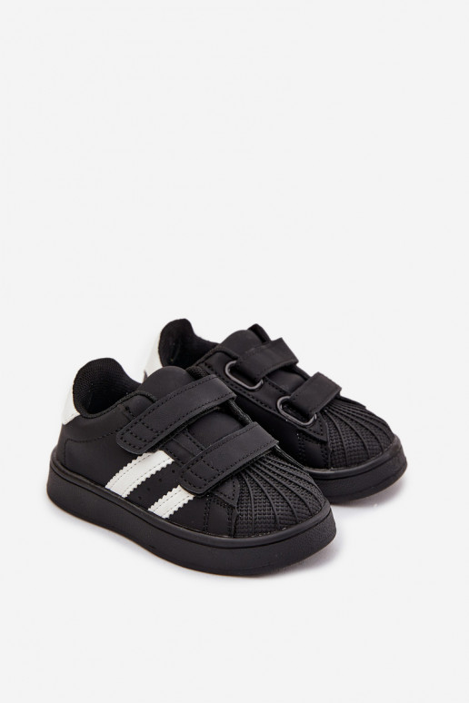 Dziecięce Buty Sportowe SneakersywithEko Skóry Czarne Renel