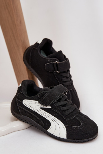 Children's Sports Shoes With Velcro Black and White Perrin