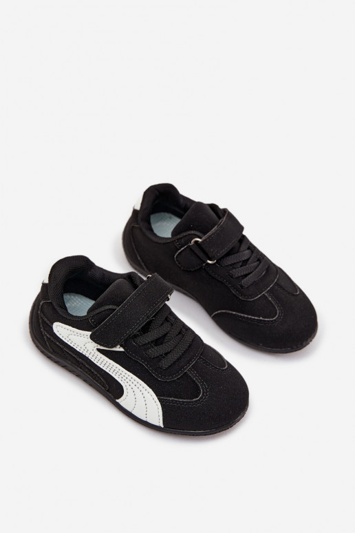 Buty Sportowe DziecięcewithRzepem Czarno-Białe Perrin