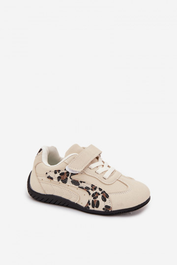 Children's Sports Shoes With Velcro Beige With Panther Print Perrin 2