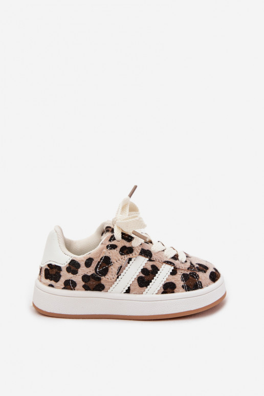 Sports Shoes Sneakers Kids Leopard Beige Amelle