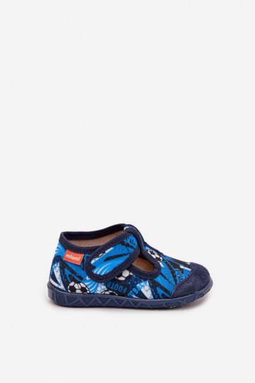Kids slippers Milami with Velcro balls navy Jasimrra 2