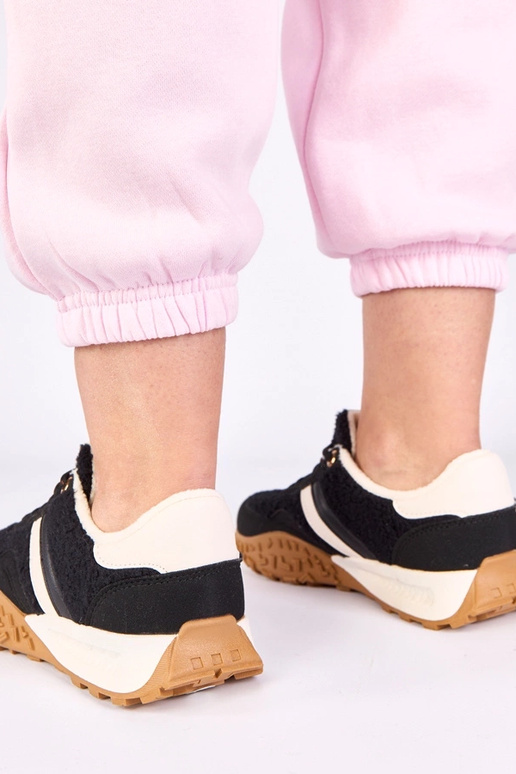 Czarne sneakersy ocieplane z...