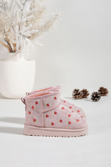 Children's Snow Boots with Strawberries Pink Gracina