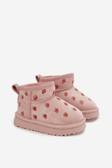 Children's Snow Boots with Strawberries Pink Gracina 2