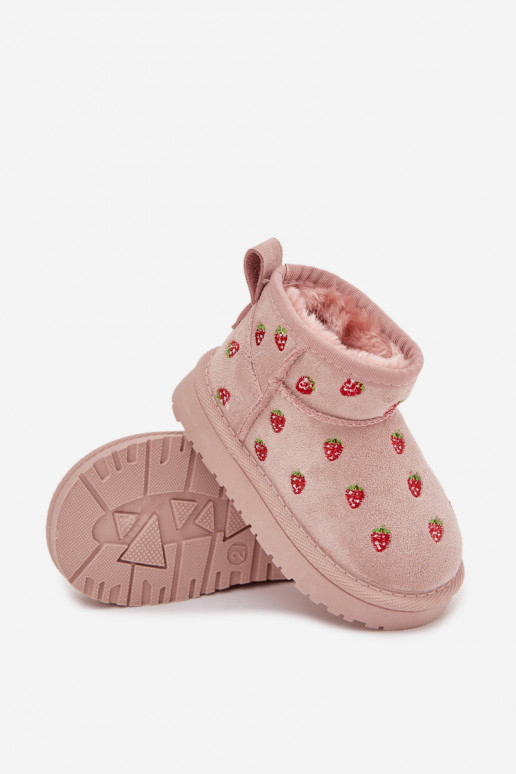 Children's Snow Boots with Strawberries Pink Gracina