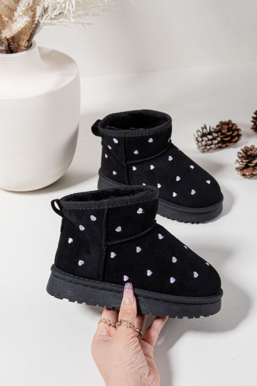 Children's Snow Boots With Hearts Black Gracina 2