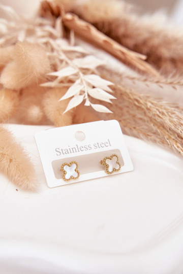 Earrings Made of Stainless Steel Pearl-Golden