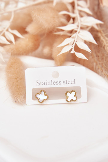 Earrings Made of Stainless Steel Pearl-Golden 2