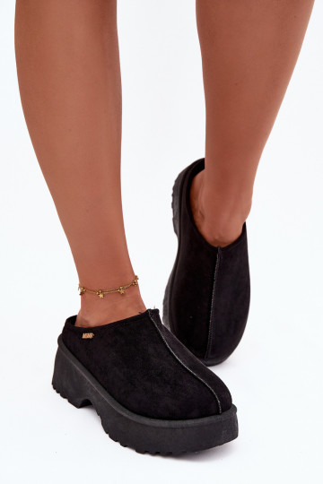 Women's Low Snow Boots on Platform Black Yrenna