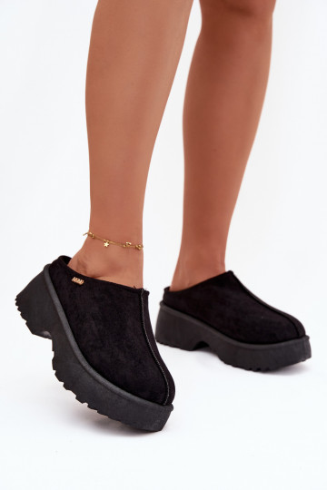 Women's Low Snow Boots on Platform Black Yrenna 2