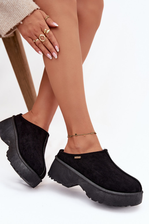 Women's Low Snow Boots on Platform Black Yrenna