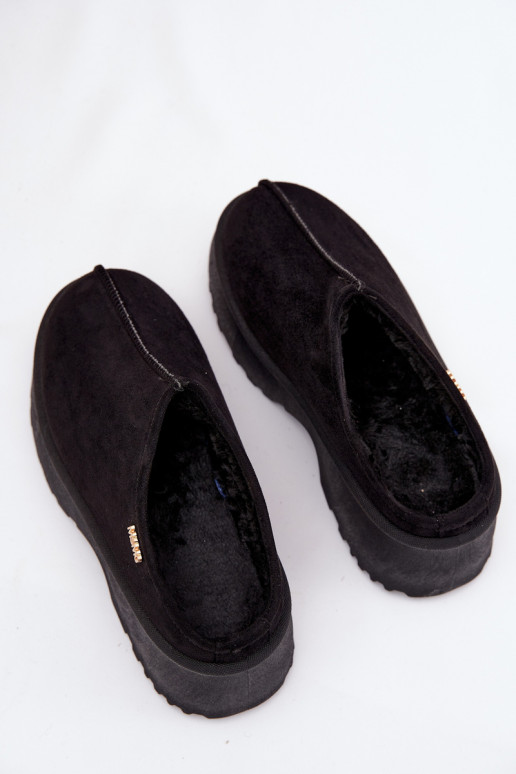 Women's Low Snow Boots on Platform Black Yrenna