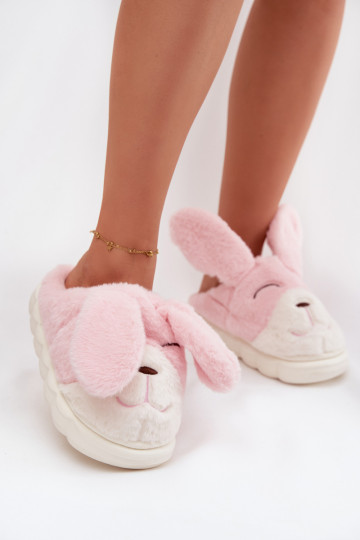 Furry Women's Slippers Bunny Pink Faylen 2