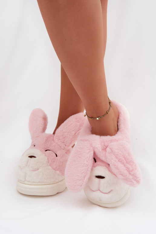 Furry Women's Slippers Bunny Pink Faylen