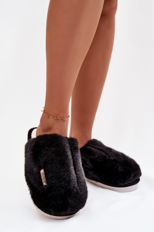 Furry Women's Slippers Black Belinna