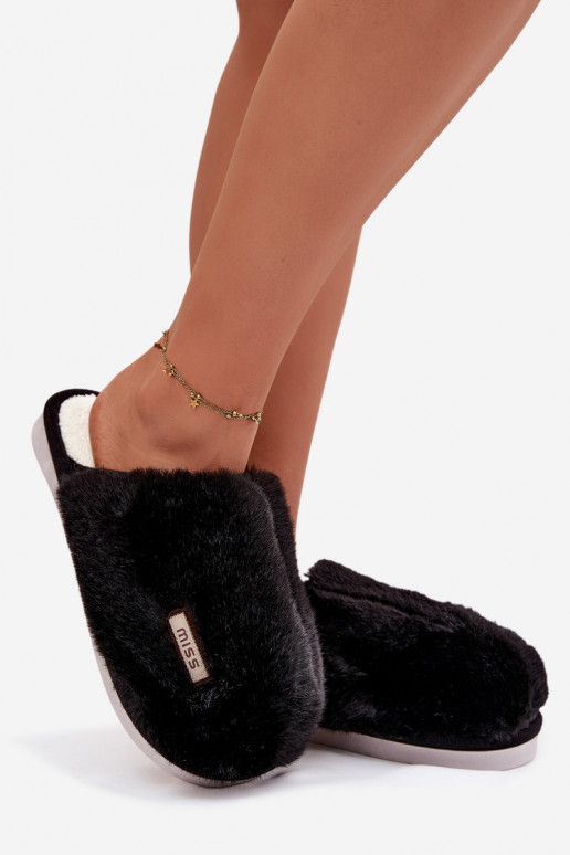 Furry Women's Slippers Black Belinna