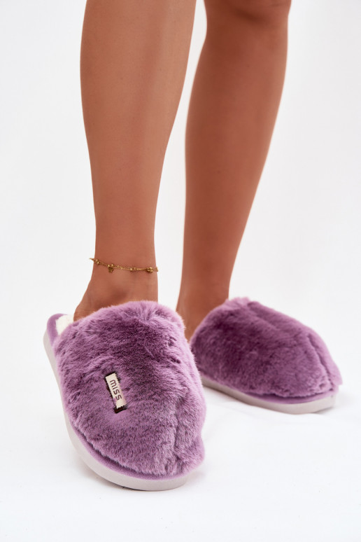 Furry Women's Slippers Purple Belinna