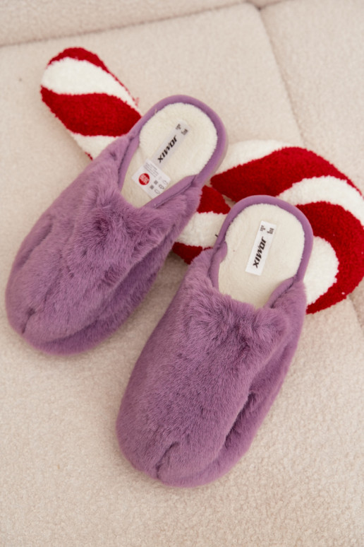 Furry Women's Slippers Purple Belinna