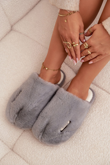 Furry Women's Slippers Gray Belinna
