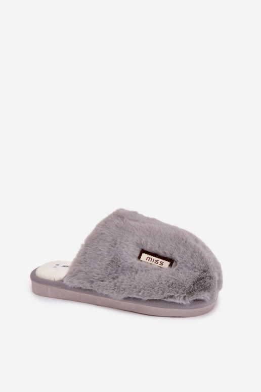 Furry Women's Slippers Gray Belinna