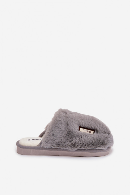 Furry Women's Slippers Gray Belinna