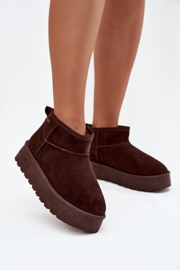 Low Snow Boots On Platform Big Star OO274A101 Chocolate 2